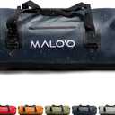 Malo'o Waterproof Dry Bag Duffel 40L/60L/100L, Roll Top Duffel Keeps Gear Dry for Kayaking, Rafting, Boating, Swimming, Camping, Hiking, Beach, Fishing - Internal & External Pockets (black)