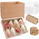 MADLYN RHUE 30 Pack Charcuterie Boxes with Clear Lids, 7 x5 Inches Dessert Boxes, To Go Boxes Disposable Food Containers for Cake, Cookie, Sandwiches, Strawberries