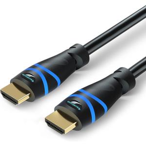 BlueRigger 8K HDMI Cable (3FT, 8K 60Hz HDR, 4K 120Hz, High Speed 48Gbps with Ethernet, eARC, 3D, HDCP 2.3) - Compatible with PS5, Xbox, Roku, Apple TV, Switch, PC