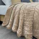 Blanket King Size for Bed - Warm and Cozy for Women Gift, Blanket for Couch, Sofa Decor, Tie Dye Design, Brown, 108x90 Inches