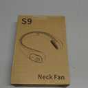 Neck Fan, Personal Fan with LED Display, USB-C Rechargeable, 4000mAh-Battery, 3-Speed Adjustment & Whisper-Quiet Operation, Perfect for Home, Travel, Sports (White)