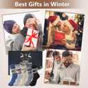 5 Pairs Mens Wool Socks Christmas Gift Box, Boot Thick Warm Crew Thermal Men Socks for Winter Exquisite Xmas Box (Mix1)