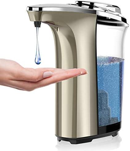 PZOTRUF Automatic Soap Dispenser, Touchless Dish soap Dispenser 17oz/500ml with Upgraded Infrared Sensor, 5 Adjustable Soap Dispensing Levels, Liquid Hand soap Dispenser for Bathroom & Kitchen