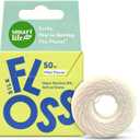 Vegan Bamboo Silk Floss - Pure Plastic Free Woven Dental Floss Thread | Zero Waste Eco-Friendly Oral Care | Natural PFA Free String for Adults & Kids Tight Teeth | Soft Easy Glide - Mint 55yds