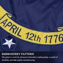 North Carolina Flag 3x5ft, NC State The Old North State, Heavy Duty Embroidered Stars Outdoor Indoor All Weather 210D Nylon Burgee With Strong Canvas Header/Brass Grommets