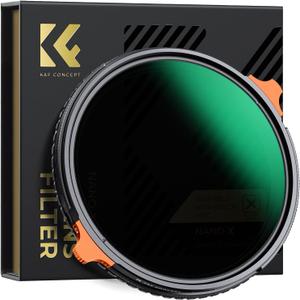 K&F Concept 82mm ND4-64 (2-6 Stops) ND Lens Filter Variable & CPL Polarizers Filter 2-in-1, 28 Multi-Coated Polarizing and Neutral Density for Camera Lens (Nano-X Series)