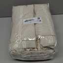 Boho Blackout Curtains 2 Panels 84 Inch for Living Room Bedroom, Beige Linen Texture Farmhouse Curtains with Tassels and Cotton Embroidery Vintage Rustic Western Rod Pocket