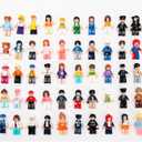 50 PCS Ramdom Minifigures, Mini Figure Toy, Building MINIFIG People, Muiti-Themes, (Random 50 Included)