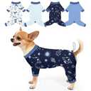 Bienbee Dog Pajamas, 4 Pack Dog Recovery Suit Shedding Suit Cute Soft Puppy Clothes Dogs Pjs Onesies Jammies Adjustable Breathable & Stretchy Clothes for Small Medium Large Dogs Girl Boy Puppy-XS
