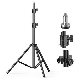 Professional Light Stand Photography 110"/9.2ft/280cm, Air Cushioned Photo Video Metal Tripod Stand for Softbox, Studio Light, Reflector, Ring Light, Heavy Duty Max Load 8kg/17.6lb, 1/4" Screw