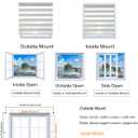 Zebra Roller Window Blinds,Custom Cut to Size,Roller Blinds Dual Layer Roller Shade Blinds, Gray,Fixed 64 InchesHigh,36 Inches Width