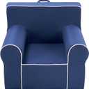 Heritage Kids Navy Everywhere Foam Armchair with Carry Handle and Removable Cover,25"x21"x 22",Ages 3+
