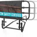 Stander EZ Adjust Bed Rail, Adjustable Senior Bedrail and Safety Assist Railing for Elderly Adults with Organizer Pouch, ASTM Safety Approved Guard-Rail, Black