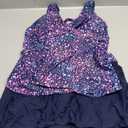 Womens Tankini Bathing Suits with Skirt Two Piece Tummy Control Swimsuits Ladies Swimwear, Size: L