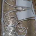 Elephance Twin Bed Frame with Headboard, Metal Platform Bed Frame with 12 Inch Storage Space No Box Spring Needed (White)