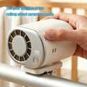 Car Clip On Air Conditioner Fan, 2026 USB Personal Cooler with 360 Rotation, 199 Speeds & Semi-Cooling Technology, LED Display Portable Mini Fan for Car, Desktop & Camping (White)