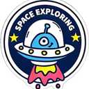 Astronaut Stickers Pack 100pcs, Vinyl Waterproof Space Decals for Water Bottle, Space Stickers for Kids Laptop Scrapbooking Phone, Outer Space Decals for Adults Women Girls Teens