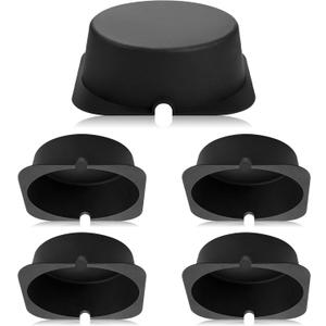 Tuanse 5 Pcs Recessed Light Cover for 6 Inch Lighting Fixtures 8.6 x 8.6 x 2.9 Inch Fire-Resistant and Energy-Saving Light Insulation Protect Cover for Attic (Black)