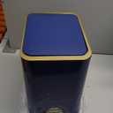 Navy Blue Bathroom Accessories Set 8 Piece Navy Blue and Gold Bathroom Set, Bathroom Sets with Stainless Steel Garbage Can,Toilet Brush,Toothbrush Set,Soap Dispenser