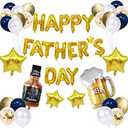 47 pcs Happy Father's Day Balloon Set Decoration for Father's Day Party Birthday Party Decorations Father's Day Decorations Photo Booth Backdrop(blue)