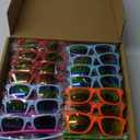 48 Pack Kids Sunglasses Party Favors, Kid's Neon Sunglasses Bulk, Childrens Sunglasses Boys Girls Eyewear Pack for Goody Bag Fillers Summer Beach Pool Birthday Party Supplies Age for 3-8