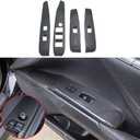 Kolya Interior Door Window Switch Panel Cover Window Control Button Trim for Toyota Camry 8th 9th Gen Accessories 2018 2019 2020 2021 2022 2023 2024 2025 (for Left Hand Drive) (Carbon Fiber Style)