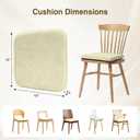 puredown Chair Cushions for Dining Chairs, Set of 2 Memory Foam Seat Cushions with Non-Slip Backing & Ties, 16" x 16" x 1.5", Comfortable & Supportive Dining Chair Pads for Kitchen, Light Khaki