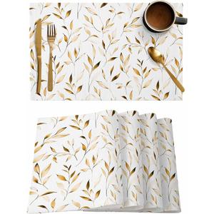 Yourtablecloth 100% Cotton Cloth Dinner Table Napkins -Soft & Vibrant, 20 x 20 Set of 6 (Beige Petal)