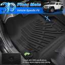 Wrangler TJ Floor Mats - Car Mats for Jeep Wrangler TJ 1997-2006, All Weather Floor Mat for Wrangler TJ Accessories, Heavy Duty Rubber Mats, Car Accessories
