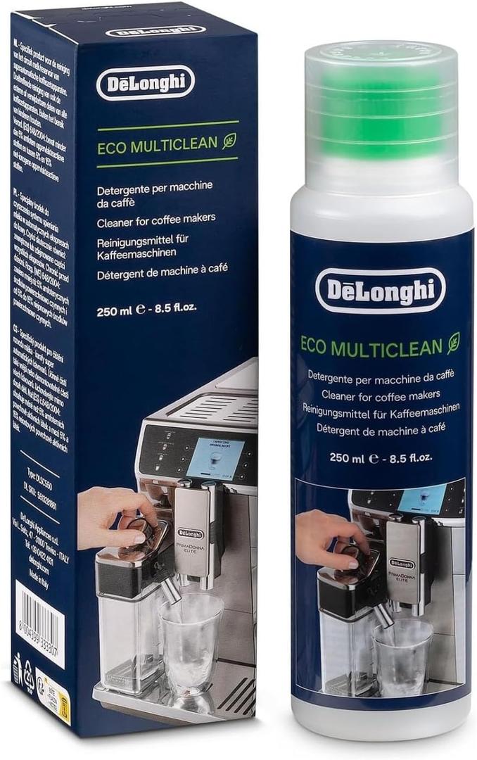 De'Longhi Universal Espresso Machine Cleaner for Frother/Steam Wand Removes Milk Residue & Buildup from your Espresso & Cappuccino Maker, Eco-Friendly, 8.5 oz