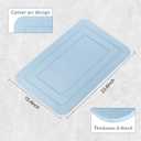 2 Pack Diatomaceous Earth Bath Mat, Stone Shower Mat, Non-Slip Super Absorbent Quick Drying Bathroom Kitchen Floor Mat, Blue, 24x15