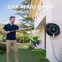 Retractable Garden Hose Reel, 5/8 in x 100ft, Heavy-Duty Aluminum Mount, Auto Rewind, Slow Retract, 180 Swivel, Any Length Lock, 10-Pattern Nozzle
