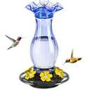 Jealoeur Hummingbird Feeder for Outdoors Hanging Ant and Bee Proof (Blue 1 Pack-C)