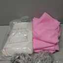 20ft X 8ft Pink Tulle Backdrop Curtains with Lights String for Parties Baby Shower 4 Panels Pink Sheer Photo Booth Props Backdrop Curtains for Birthday Party Christmas Photo Shoot Home Decorations