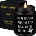 Homsolver Valentines Unique Day Gifts for Him, Boyfriend, Husband, Men, Funny Anniversary Birthday Christmas Valentines Romantic Gifts for Him, Boyfriend, Black Cedar Juniper Sandalwood Candle