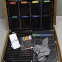 Hivillexun 16.5"x12" Clear Acrylic Magnetic Dry Erase Board with Monthly & Weekly Planner and Daily Notepads, 6 Markers & Large Eraser for Refrigerator Organization (Black)