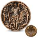Saint Michael The Archangel Challenge Coin – Christian Prayer Coin with Protection Message – Zinc Alloy Religious Keepsake with Acrylic Display Case