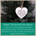 2 x Acrylic Heart Hanging Ornament - 2.4 x 2.2 Inch | Birthday Christmas Holiday Thank You Gifts for Women Friends Family Coworker Classmate (Thank You Being a Part of My Journey)