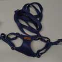 Dog Harness and Leash Set, XS No Pull Adjustable Puppy Harness with Multifunction Denim Blue Dog Leash and Collar, Soft No Choke Escape Proof Pet Harness Vest for Small Dogs and Cats (Denim Blue, XS) (XS(4.5-11lb))