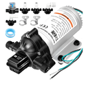 2088-594-154 Industrial Diaphragm Water Pump,45PSI/3.1Bar 3.3GPM/11.4LPM 115V 198GPH Industrial Pump,1/2in Portable Electric Utility Industrial Pump for Beverage and Water Applications