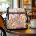 Leather Purses for Women, Leather Hobo Bags for Women Vintage Travel Sling Purse Multi Pockets Shoulder Bag