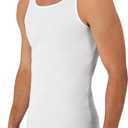 Hanes Men's Tank Undershirt Pack, Cotton Tank Undershirt, Moisture-Wicking, Breathable, White or Grey/Black, Multi-Pack (M)