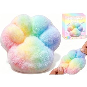 Giant Jumbo Cat Paw Squishy Toys ( 5 Inches )- Large Stress Relief Squeezee Taba Fidget Toys Kit, Large Stress Relief Taba Toys for Kids Adults,Stress Relief Party Favors Gifts for Girls & Boys