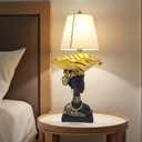 African Statues Tribal Woman Sculpture,9.5" Resin Figure Bust Figurine for Home Decor,Living Room/Table Top/Bookshelf/Coffee Tables(C01CD106)