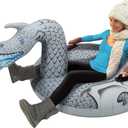 GoFloats Winter Snow Tubes - Choose from Unicorn, Disney's Frozen, Ice Dragon, Polar Bear, Penguin, Flamingo - Inflatable Sled for Kids and Adults
