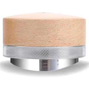 KNODOS 54mm Espresso Distributor for Breville Portafilters Maple Coffee Leveler Adjustable Depth Stainless Steel Espresso Leveling Tool Premium Espresso Machine Accessories For Coffee Bar