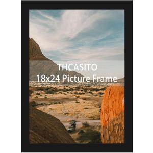 Picture Frames 18x24 Black Poster Frames without Mat for Wall Vertical or Horizontal Decor