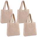 Mixweer 4 Pcs Straw Bag for Women Summer Travel Rattan Woven Raffia Beach Handbags Handle Big Capacity Tote Clutch Bags 2024