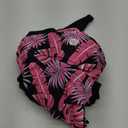 Hanna Nikole Women's Plus Size Tankini Swimsuits Two Piece Bathing Suit Flowy Rash Guard Swimwear with Capris Shorts 28 Plus Rose Pink Leaves