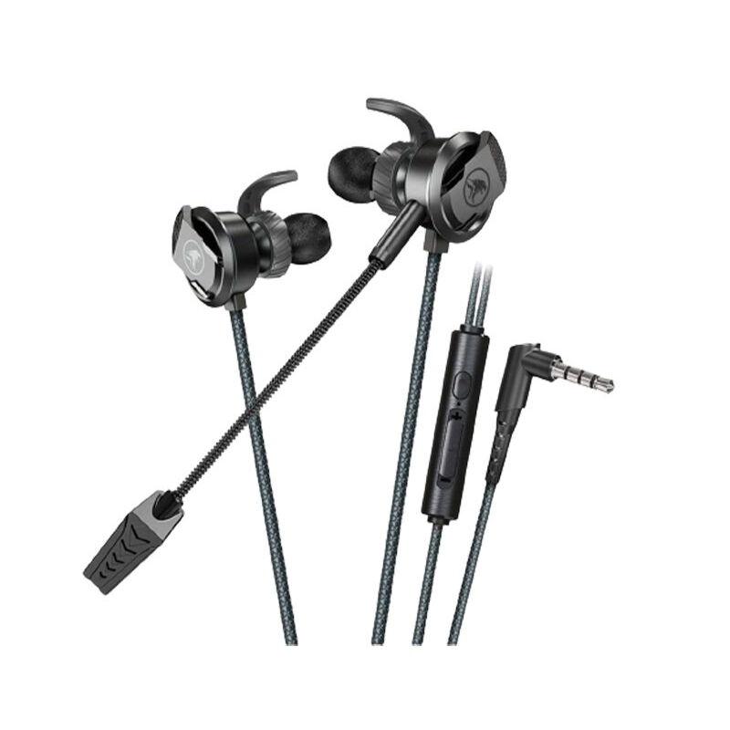 PLEXTONE RX3 Pro Cyberpunk 3.5mm in-Ear Wired Gaming Earphone with Mic Noise Reduction Metal Magnetic Headset, Black